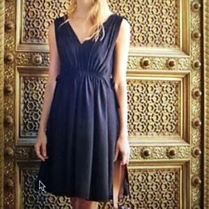 HD in Paris Anthropologie Women's Lavana Fit & Flare Black Mini Dress Size 4